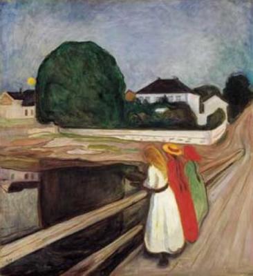 Three girls on the bridge - Edvard Munch