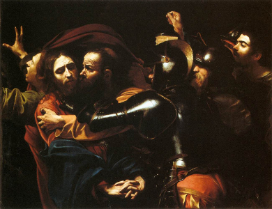 Caravaggio - The Betrayal of Christ - starting point for Seabourne Steps Volume 5: Sixteen Scenes before a Crucifixion